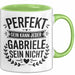 Gabriele Tasse Geschenk Perfekt Sein Kann Jeder Geschenkidee Geburtstag Grün Trendation