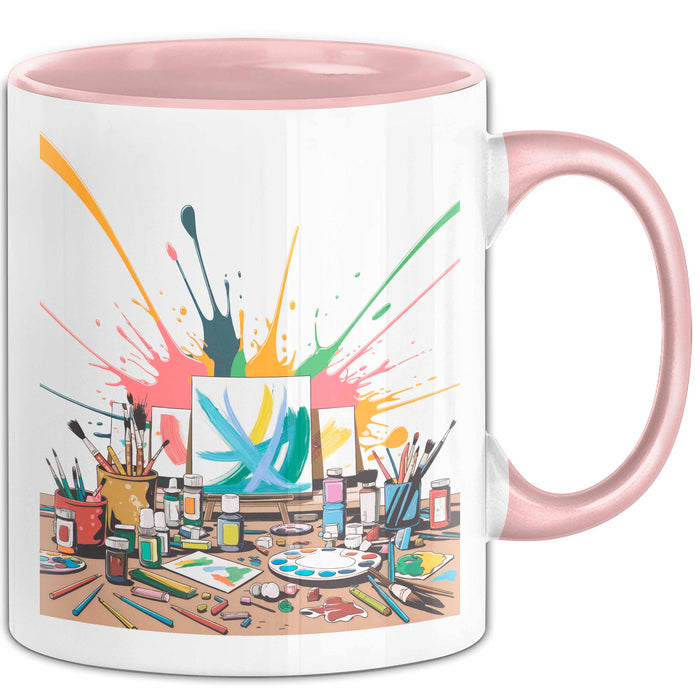 Kunststudent Tasse Geschenk Lustige Geschenkidee Spruch Für Kreative Seelen Rosa Trendation