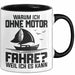 Segelboot Tasse Geschenk Segler Warum Ich Ohne Motor Fahre Weil Ich Es Kann Trendation