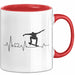 Skateboarder Geschenk Tasse Herzschlag Geschenkidee Jungs Skater Rot Trendation