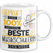 Beste Musikschülerin Der Welt Tasse Geschenk für Eine Musikschülerin Geprüft Und Sicher Geschenkidee Geburtstag Weihnachten Weiß Trendation