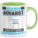 Aquarist Tasse Geschenk für Aquarist Geburtstag Lustiger Spruch Kaffee-Becher Was Ist Deine Superkraft Grün Trendation