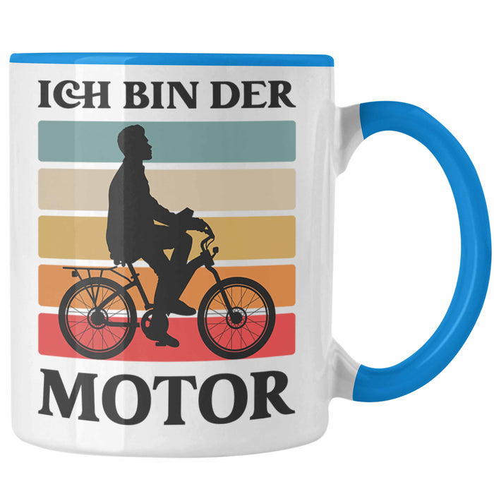 Trendation - Fahrradfahrer Geschenk Tasse mit Spruch Rennrad Mountainbike Geschenkidee Radfahrer Lustig Blau Trendation