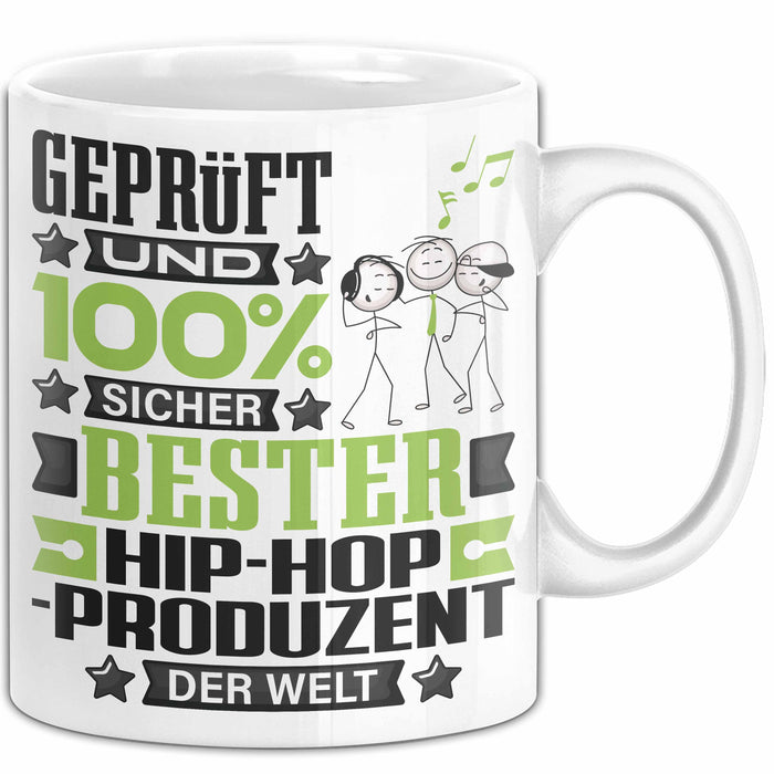 Hip-Hop-Produzent Geschenk Lustiger Spruch für Hip-Hop-Produzent Geschenkidee Bester Hip-Hop-Produzent Der Welt Weiß Trendation