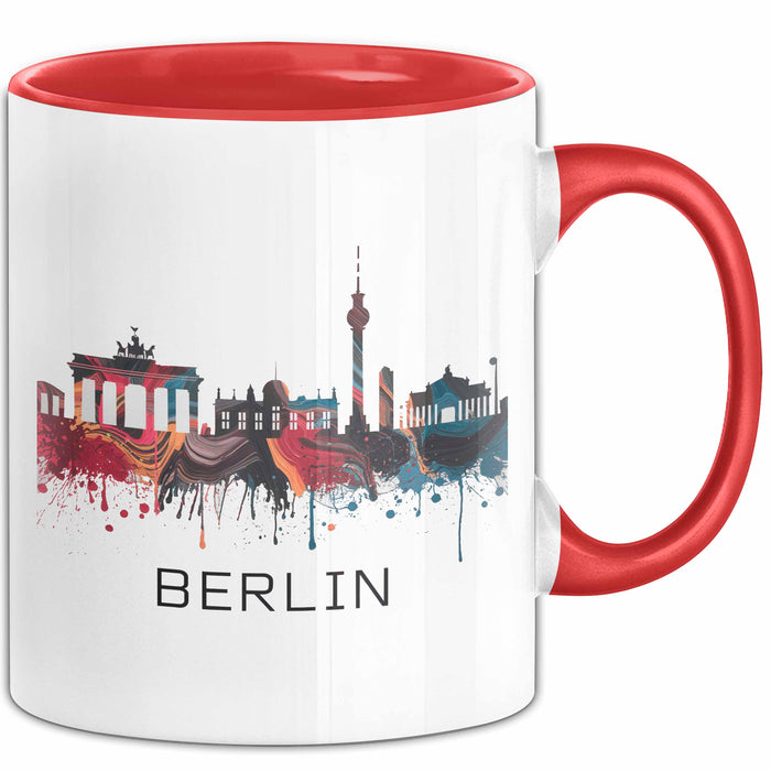 Deutschland Berlin Tasse Geschenk Lustige Geschenkidee Spruch Rot Trendation