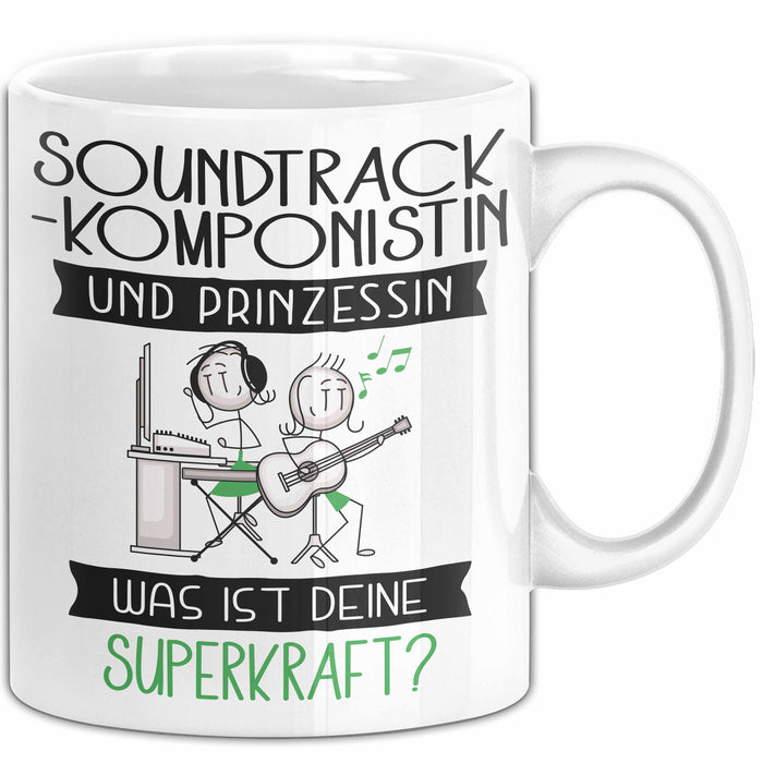 Soundtrack-Komponistin Und Prinzessin Tasse Geschenk Für Eine Soundtrack-Komponistin Geburtstag Was Ist Deine Superkraft Weiß Trendation