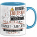Bungee-Jumperin Tasse Geschenk Lustiger Spruch Bitte Erheben Sie Sich Seine Majestät Die Bungee-Jumperin Betritt Den Raum Blau Trendation