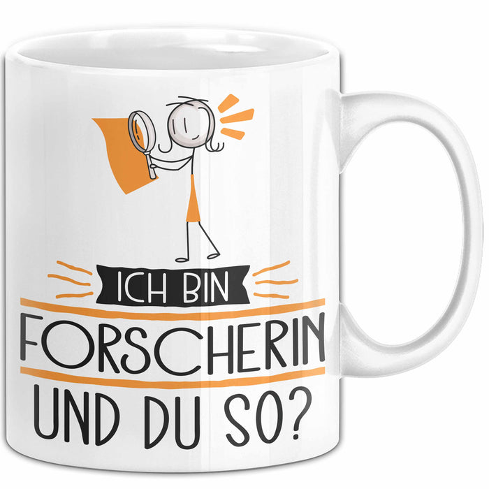 Forscherin Tasse Geschenk Ich Bin Forscherin Und Du So Geschenkidee Lustiger Spruch Becher Weiß Trendation