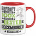 Rockmusiker Geschenk Lustiger Spruch für Rockmusiker Geschenkidee Bester Rockmusiker Der Welt Rot Trendation
