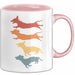 Hunde Tasse Geschenk Hunde Silhouetten Tierliebhaber Spruch Rosa Trendation