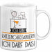 Geschenk für Katzencafégängerin Tasse Lustige Geschenkidee Geburtstag Ich Bin Katzencafégängerin Ich Darf Das Weiß Trendation
