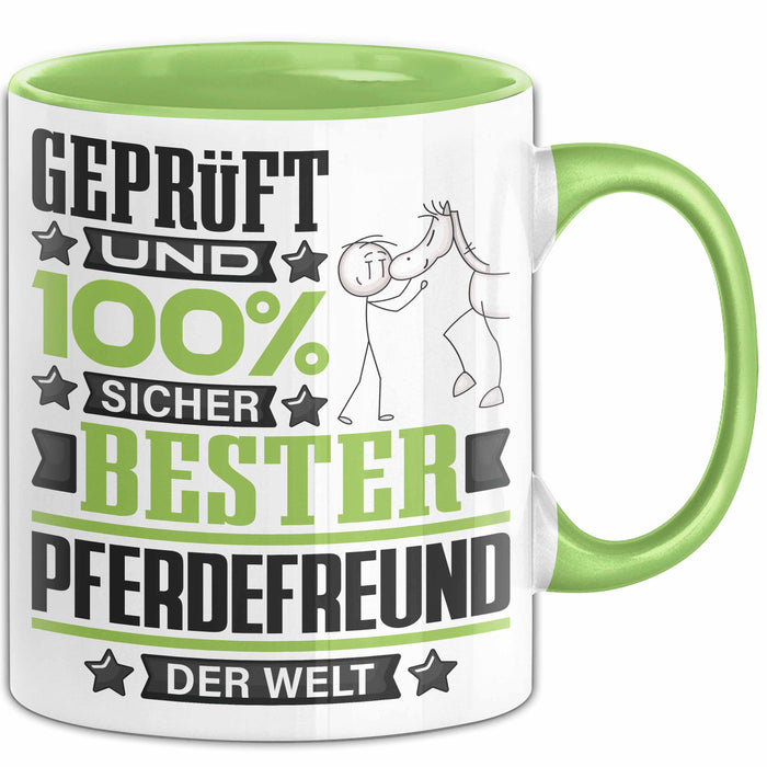 Pferdefreund Geschenk Lustiger Spruch für Pferdefreund Geschenkidee Bester Pferdefreund Der Welt Grün Trendation