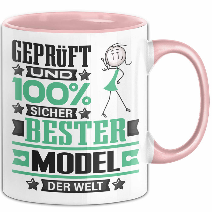 Model Geschenk Lustiger Spruch für Model Geschenkidee Bester Model Der Welt Rosa Trendation