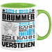 Drummer Geschenk Tasse Geschenkidee für Drummer Geburtstag Lustig Ich Bin Drummer Ich Kann Es Dir Erklären Aber Nicht Für Dich Verstehen Grün Trendation