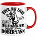 Dobermann-Besitzer Tasse Geschenk Dobermann Geschenkidee Herrchen Frauchen Jeder Hat Einen Schutzengel Rot Trendation