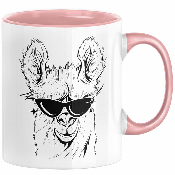 Llama Alpaka Tasse Geschenk Lama Geschenkidee für Lama-Fans Rosa Trendation