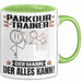 Parkour-Trainer Tasse Geschenk für Parkour-Trainer Der Mann Der Alles Kann Geschenkidee zum Geburtstag Grün Trendation