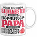Lustige Tasse Geschenk Saunameister Papa Humorvoller Spruch Weiß Trendation