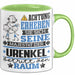 Urenkel Geschenk Tasse Lustiger Spruch Erheben Sie Sich Der Urenkel Betritt den Raum Grün Trendation