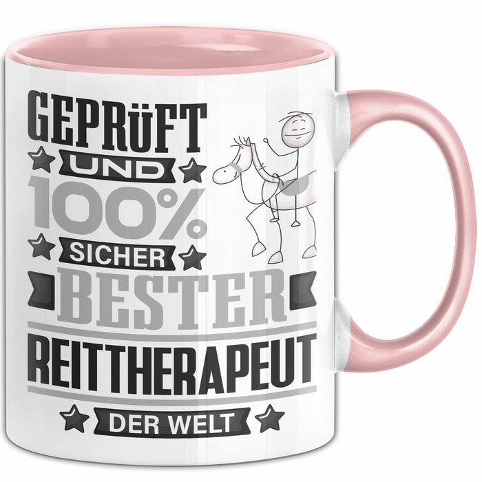 Reittherapeut Geschenk Lustiger Spruch für Reittherapeut Geschenkidee Bester Reittherapeut Der Welt Rosa Trendation
