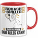 Squash-Spieler Tasse Geschenk für Squash-Spieler Der Mann Der Alles Kann Geschenkidee zum Geburtstag Rot Trendation