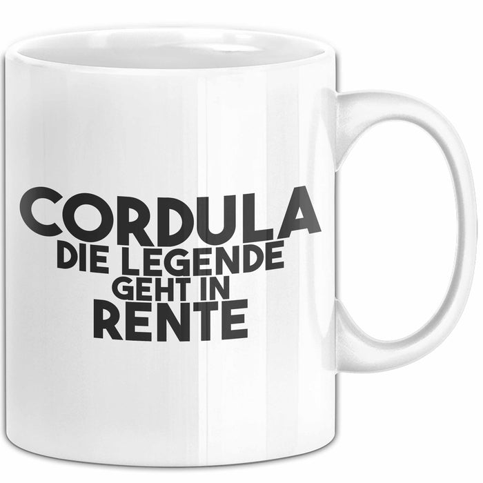 Cordula Tasse Cordula – Die Legende Geht In Rente Geschenk