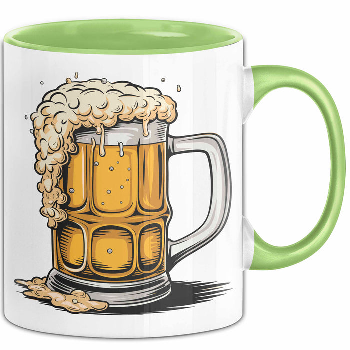 Bier Liebhaber Tasse Geschenkidee für Craft Bier Fan Grün Trendation