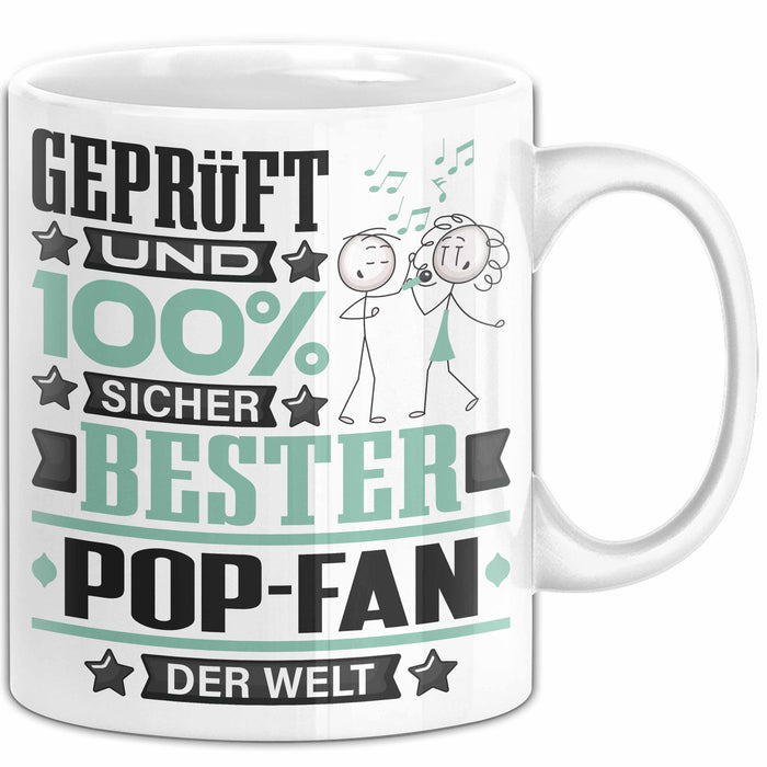 Pop-Fan Geschenk Lustiger Spruch für Pop-Fan Geschenkidee Bester Pop-Fan Der Welt Weiß Trendation
