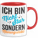 Sarkasmus Sarkastisch Tasse Geschenk Lustige Geschenkidee Nicht Stur Sondern Meinungsstabil Rot Trendation