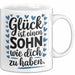 Sohn Tasse Geschenk Glueck Ist Einen Sohn Wie Dich Geschenkidee Mama Papa Weiß Trendation