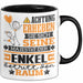 Enkel Geschenk Tasse Lustiger Spruch Erheben Sie Sich Der Enkel Betritt den Raum Schwarz Trendation