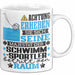 Schwimmsportler Geschenk Tasse Lustiger Spruch Erheben Sie Sich Der Schwimmsportler Betritt den Raum Weiß Trendation