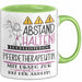 Pferdetherapeutin Tasse Geschenk Lustig Abstand Halten Hochleistungs-Pferdetherapeutin Mit Drang Zur Perfektion Bei Der Arbeit Grün Trendation