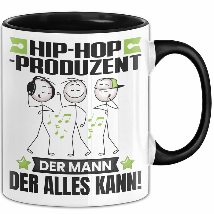 Hip-Hop-Produzent Tasse Geschenk für Hip-Hop-Produzent Der Mann Der Alles Kann Geschenkidee zum Geburtstag Schwarz Trendation