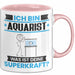 Aquarist Tasse Geschenk für Aquarist Geburtstag Lustiger Spruch Kaffee-Becher Was Ist Deine Superkraft Rosa Trendation