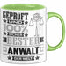 Anwalt Geschenk Lustiger Spruch für Anwalt Geschenkidee Bester Anwalt Der Welt Grün Trendation
