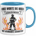 Feuerwehrmann Tasse Geschenk 3 Worte Die Mich Glücklich Machen Mit Atemschutz Ausrüsten Blau Trendation