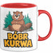 Polnisch Bóbr Kurwa Tasse Geschenk Lustige Geschenkidee Rot Trendation