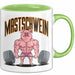 Schweinebauer Schweine Tier Gewichtheben Tasse Geschenk Lustige Geschenkidee Spruch Mastschwein Grün Trendation