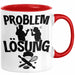 Backen Tasse Geschenk für Bäcker Männer Geschenkidee Problem und Lösung Backen Kochen Rot Trendation