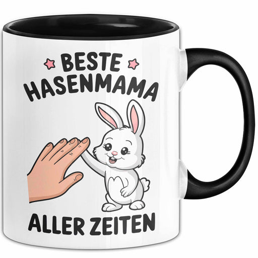 Kaninchen Hase Tierliebhaber Tasse Geschenk Lustige Geschenkidee Spruch Beste Hasenmama Aller Zeiten Schwarz Trendation