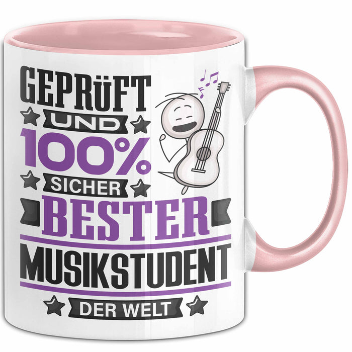 Musikstudent Geschenk Lustiger Spruch für Musikstudent Geschenkidee Bester Musikstudent Der Welt Rosa Trendation
