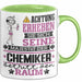 Chemiker Geschenk Tasse Lustiger Spruch Erheben Sie Sich Der Chemiker Betritt den Raum Grün Trendation