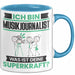 Musikjournalist Tasse Geschenk für Musikjournalist Geburtstag Lustiger Spruch Kaffee-Becher Was Ist Deine Superkraft Blau Trendation