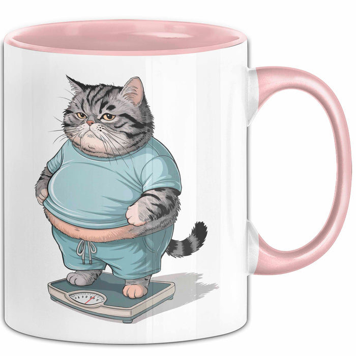 Katzen Tierliebhaber Tasse Geschenk Lustige Geschenkidee Spruch Rosa Trendation