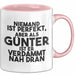 Guenter Tasse Niemand Ist Perfekt, Guenter Ist Nah Dran Geschenk Rosa Trendation