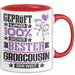 Großcousin Geschenk Lustiger Spruch für Großcousin Geschenkidee Bester Großcousin Der Welt Rot Trendation
