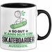 Skateboarder Geschenk Tasse So Gut Kann Nur Ein Skateboarder Aussehen Geschenkidee Kaffee-Becher Schwarz Trendation
