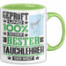 Tauchlehrer Geschenk Lustiger Spruch für Tauchlehrer Geschenkidee Bester Tauchlehrer Der Welt Grün Trendation