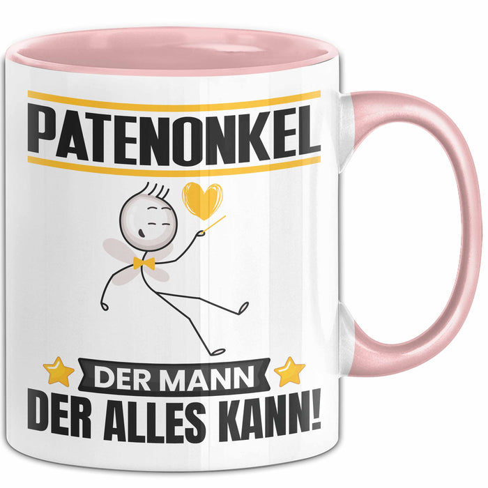 Patenonkel Tasse Geschenk für Patenonkel Der Mann Der Alles Kann Geschenkidee zum Geburtstag Rosa Trendation